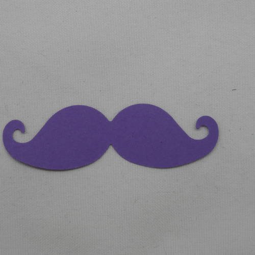 N°359 moustache en papier violet    pour  embellissement 