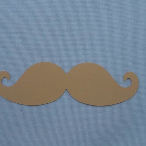 N°359 moustache en papier "caramel"  pour  embellissement 