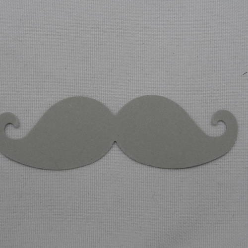 N°359 moustache en papier  gris   pour  embellissement 