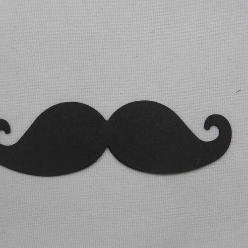 N°359 moustache en papier noir   pour  embellissement 