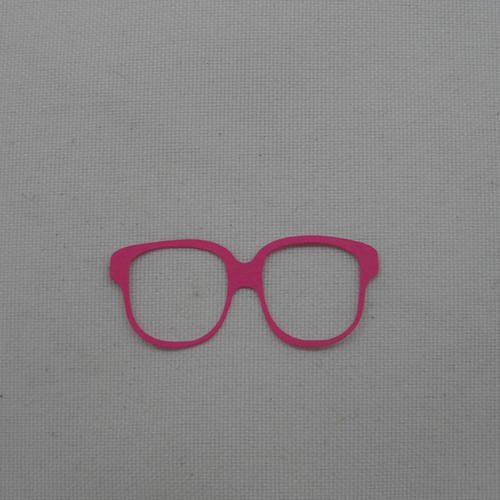 N°353 d'une paire de lunette en papier fuchsia   découpage fin