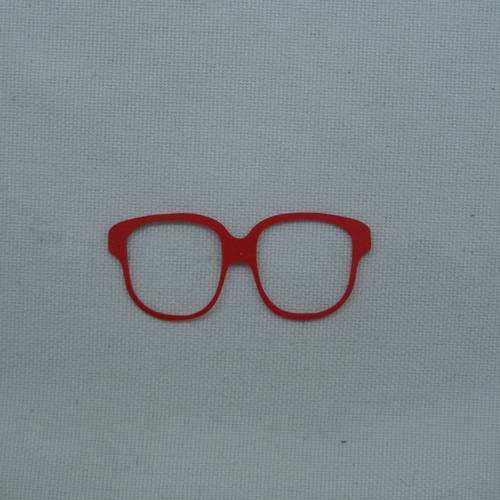N°353 d'une paire de lunette en papier rouge   découpage fin