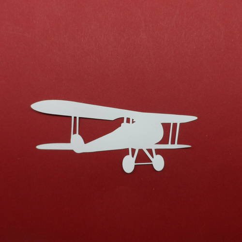 N°327  avion en papier blanc  découpage 