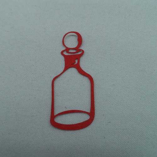 N°325  petite carafe en papier rouge  découpage 