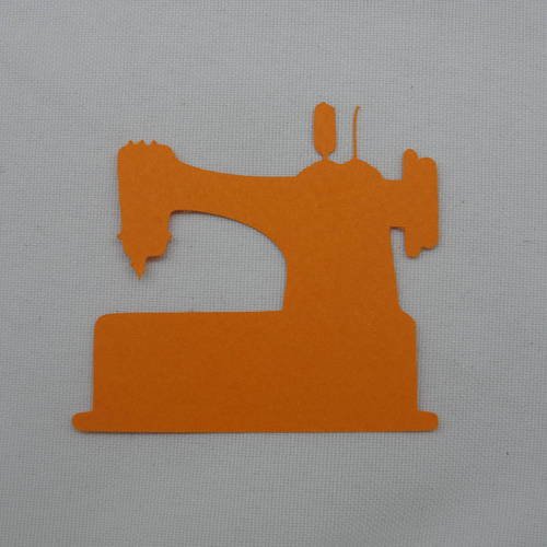 N°304 machine à coudre   en papier orange  découpage 