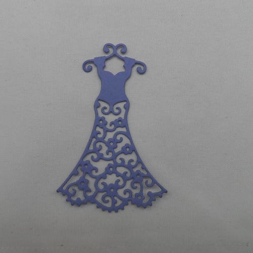 N°137 petite robe sur cintre en papier   violet clair   découpage fin