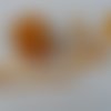 N°170 ruban fantaisie vendu au mètre orange avec petit  triangle doré 