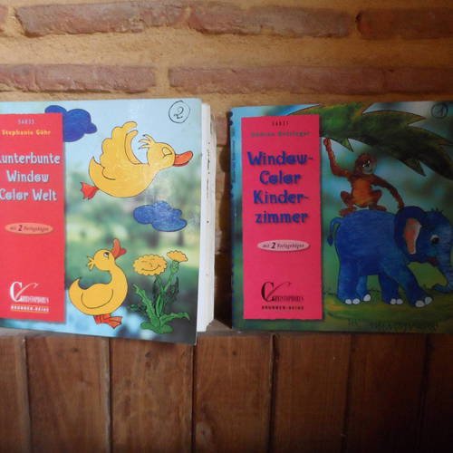 N°182 lot de 2 petits livres de window color en allemand 