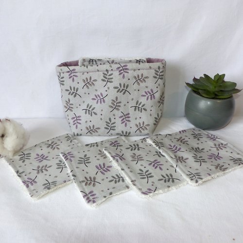 Lingettes démaquillantes et panière de rangement en option