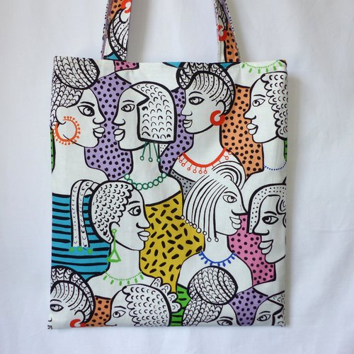 Sac portraits de femme, tote bag femmes du monde