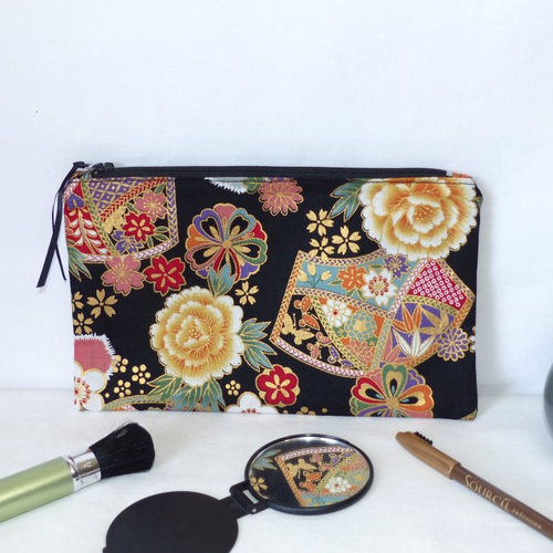 Pochette en tissu japonais, trousse en tissu japonais