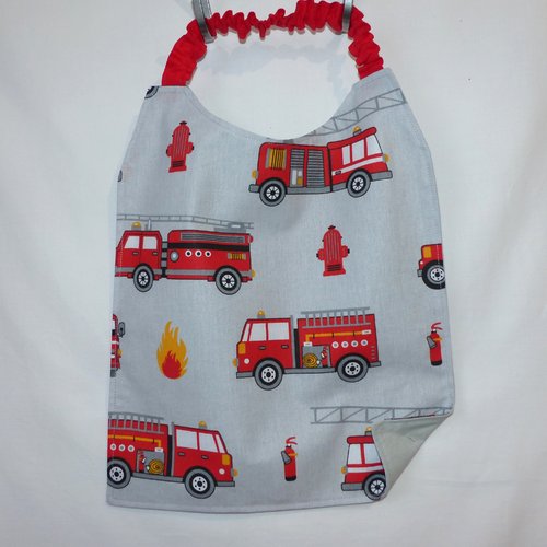 Serviette de table enfant, serviette camions de pompiers