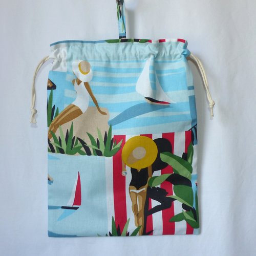Pochette maillot de bain mouillé, sac piscine deux faces différentes