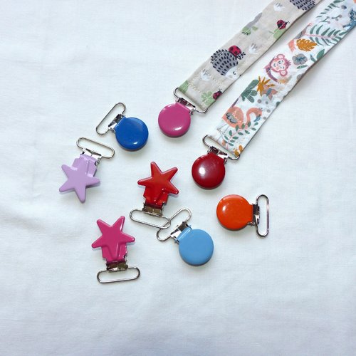 Lot de 8 pinces clips en métal, destockage mercerie
