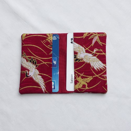 Porte-cartes en tissu japonais