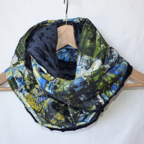 Echarpe tube en tissu de créateur, snood femme