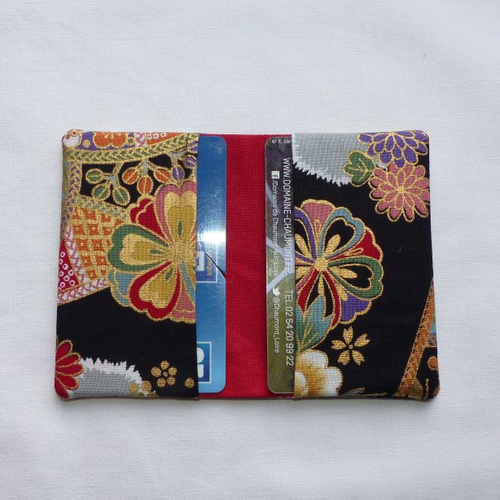 Porte-cartes en tissu japonais