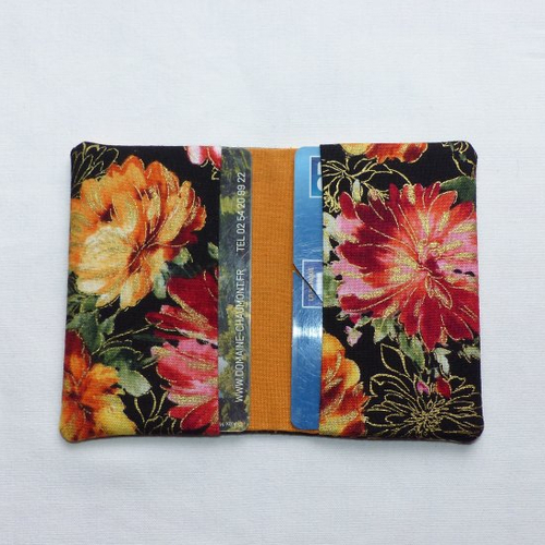 Porte-cartes deux cartes en tissu japonais