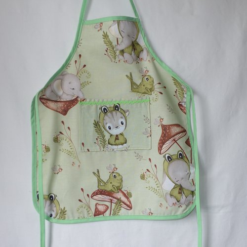 Tablier enfant, tablier imprimé chat, cadeau enfant