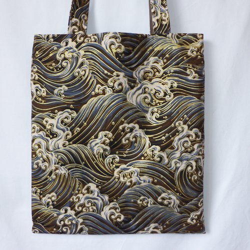 Sac en tissu japonais, sac vagues japonaises