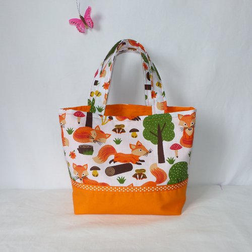 Sac enfant renards, sac à gouter