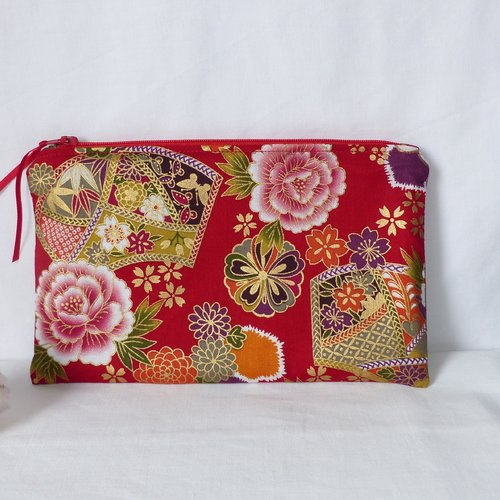 Pochette en tissu japonais, trousse multifonction