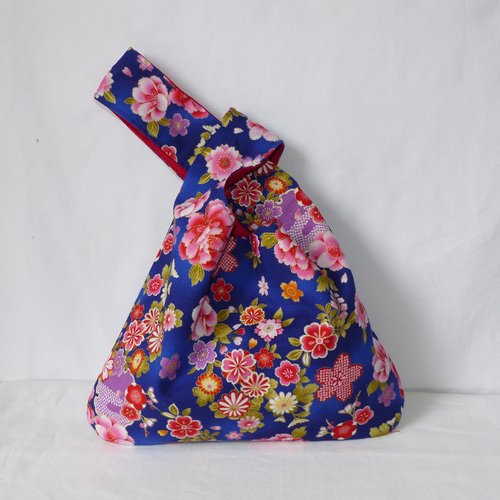 Sac à main en tissu japonais, knot bag, sac noeud