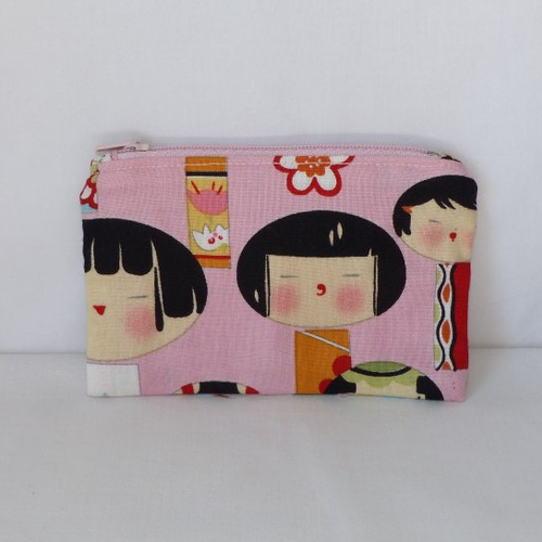 Porte-monnaie en tissu japonais, étui en tissu japonais