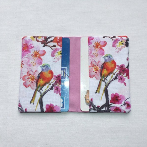 Porte-cartes en tissu japonais, porte-cartes pliable