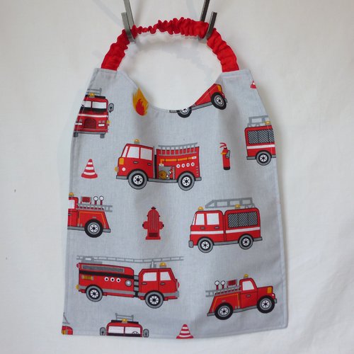 Serviette de table camions de pompiers, serviette de cantine
