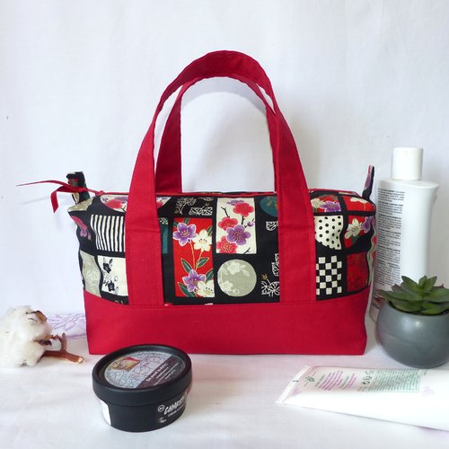 Grande trousse de toilette en tissu japonais