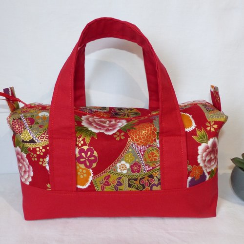 Grande trousse de toilette en tissu japonais, grande trousse imperméable