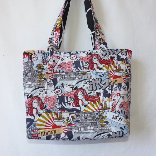 Sac a main en tissu japonais, sac à main en tissu manga