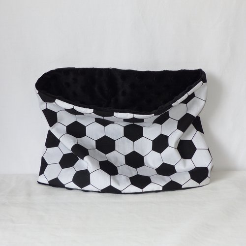 Snood enfant imprimé ballons de football, echarpe tube football