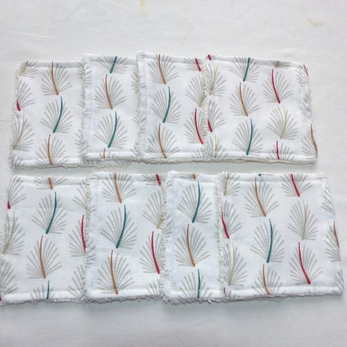 Lot de 8 lingettes démaquillantes lavables