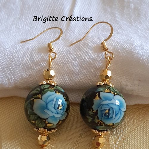 Boucles d'oreilles en perles japonaises tensha.