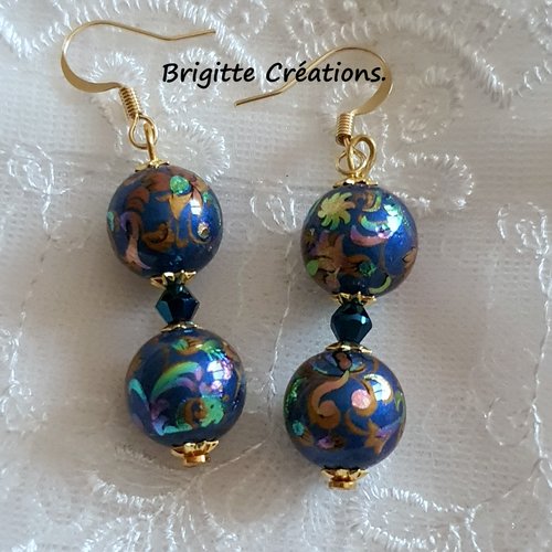 Boucles d'oreilles en perles japonaises tensha.