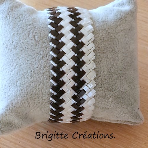 Bracelet en tissage de perles miyuki half tila