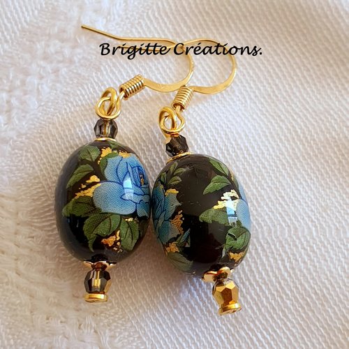 Boucles d'oreilles en perles japonaises tensha.