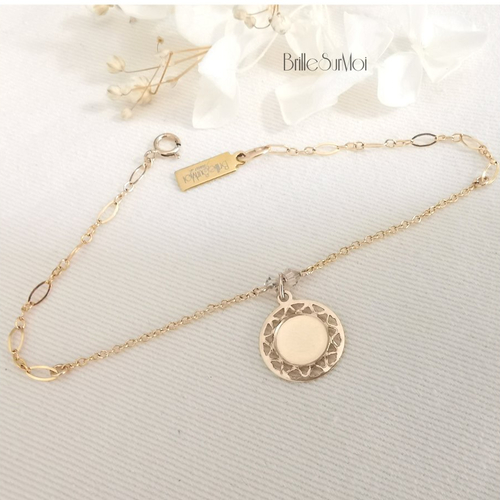 Bracelet ~ solaire ~femme gold filled or 14 k cristal brillesurmoi