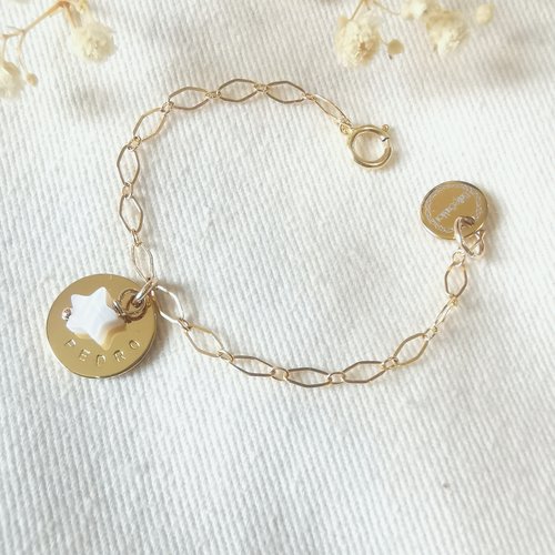 Bracelet bebe/enfant  ~ pedro ~  gold filled or 14k brillesurmoi