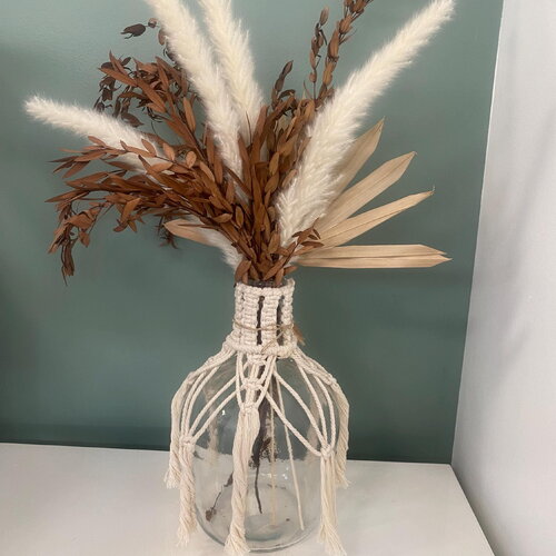 Vase bonbonne décor macramé