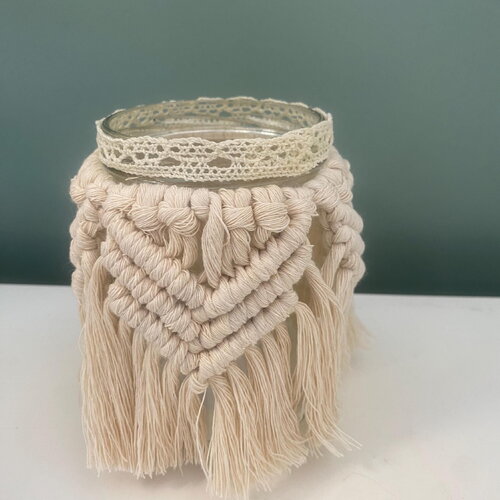 Photophore en macramé