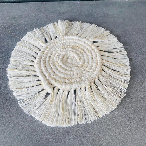 Sous verre en macramé