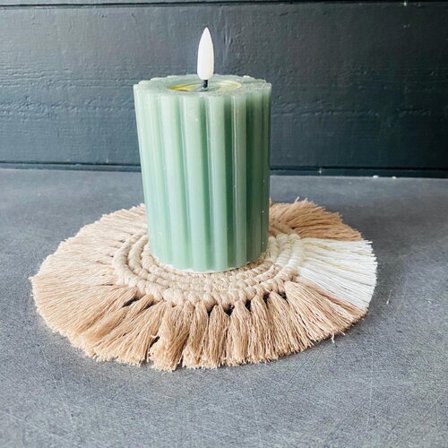 Sous verre en macramé