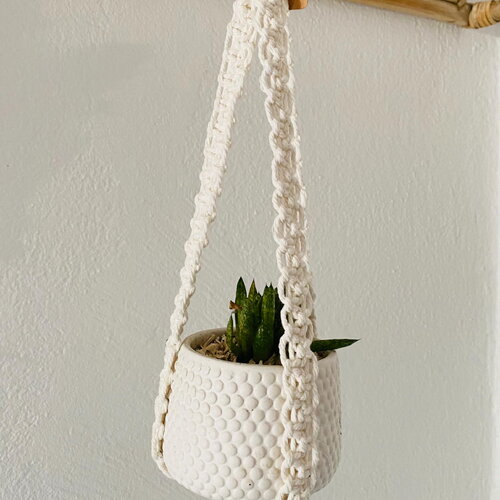 Suspension porte plante macramé pm