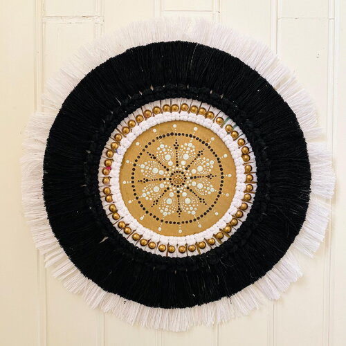 Mandala dot painting et macramé