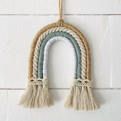 Arc en ciel en macramé