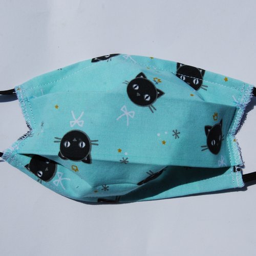 Masque Barriere Lavable En Tissu M32 Motif Chaton Taille Adulte Ou Enfant Un Grand Marche