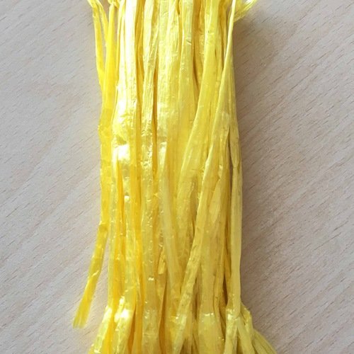 Raphia irisé couleur jaune yellow